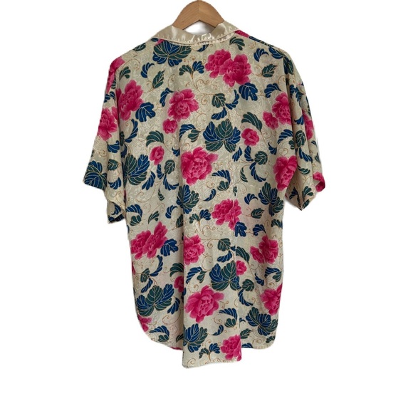 Vintage Victoria’s Secret Gold Label Women’s Gold Floral Night Shirt M/L - Picture 2 of 13